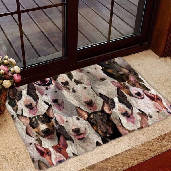A Bunch Of Bull Terriers Doormat – Xmas Welcome Mats – Gift For Dog Lovers