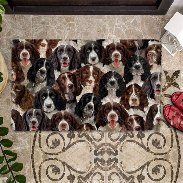 A Bunch Of English Springer Spaniels Doormat – Xmas Welcome Mats – Gift For Dog Lovers