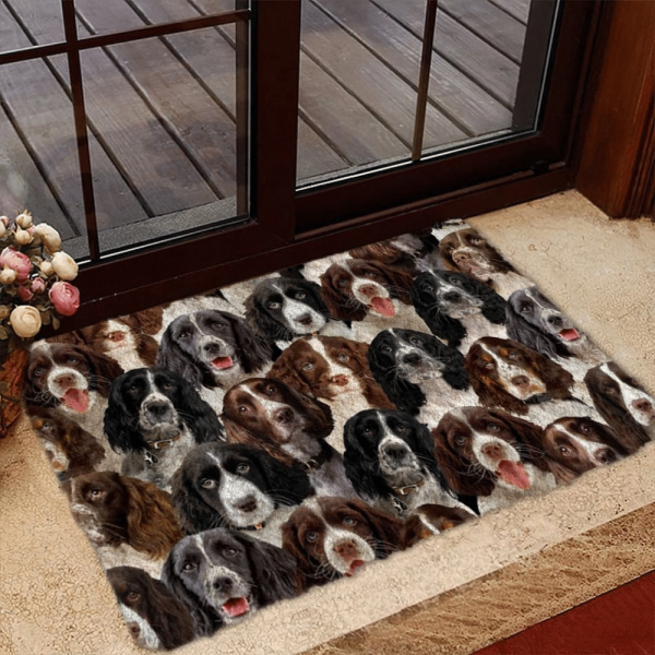 A Bunch Of English Springer Spaniels Doormat – Xmas Welcome Mats – Gift For Dog Lovers