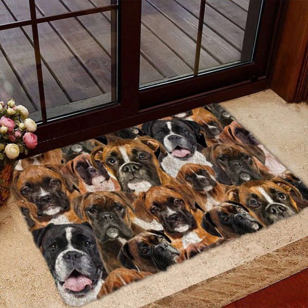 A Bunch Of Boxers Doormat – Xmas Welcome Mats – Gift For Dog Lovers