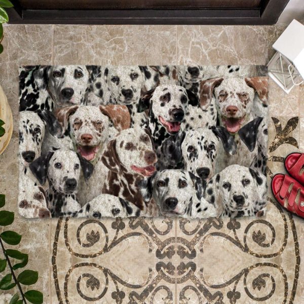 A Bunch Of Dalmatians Doormat – Xmas Welcome Mats – Gift For Dog Lovers