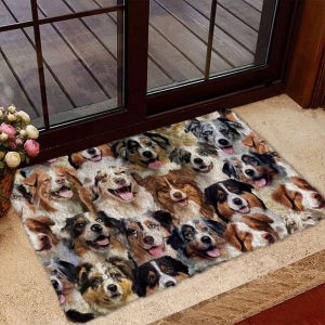 A Bunch Of Australian Shepherds Doormat…