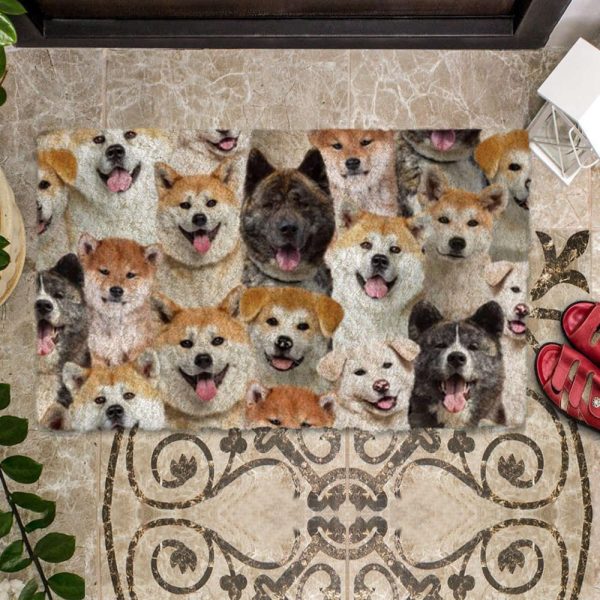 A Bunch Of Akita Inus Doormat – Xmas Welcome Mats – Gift For Dog Lovers