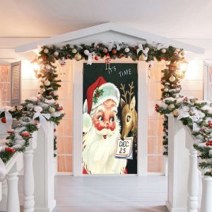 It’s Time Santa Door Cover –…