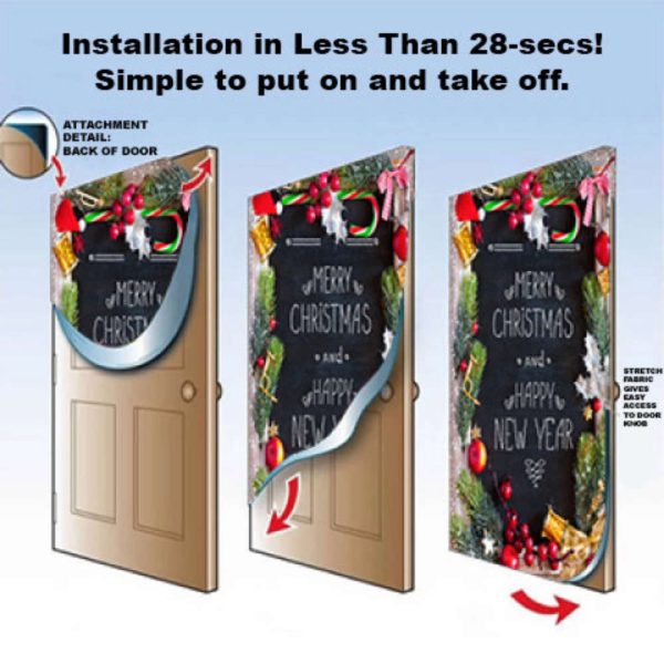 It’s Time Santa Door Cover – Christmas Door Covers – Christmas Gift For Family