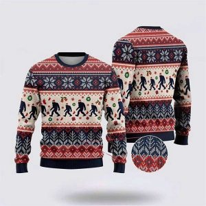 Bigfoot Ugly Christmas Sweater, Gift for…