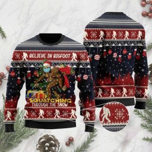 Believe In Bigfoot Christmas Sweater, Best…