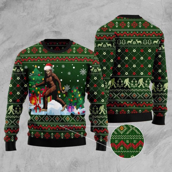 Big Foot snow Xmas Ugly Christmas Sweater, Gift For Christmas 2023