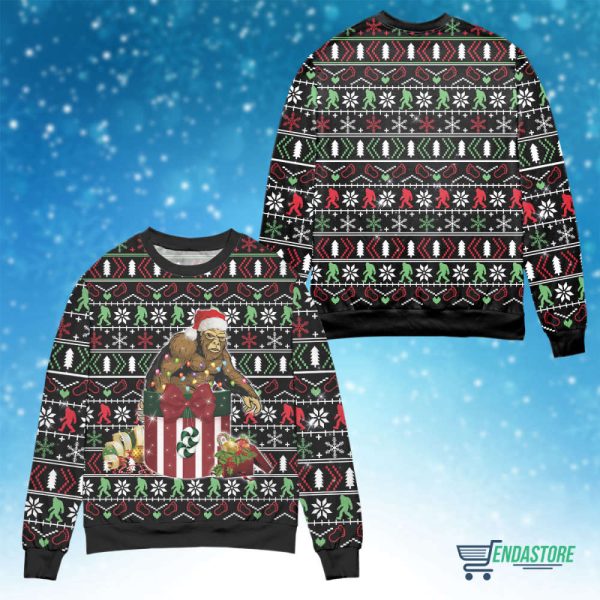 Bigfoot Christmas Sweater, Ugly Christmas Sweater Gift For Men And Women