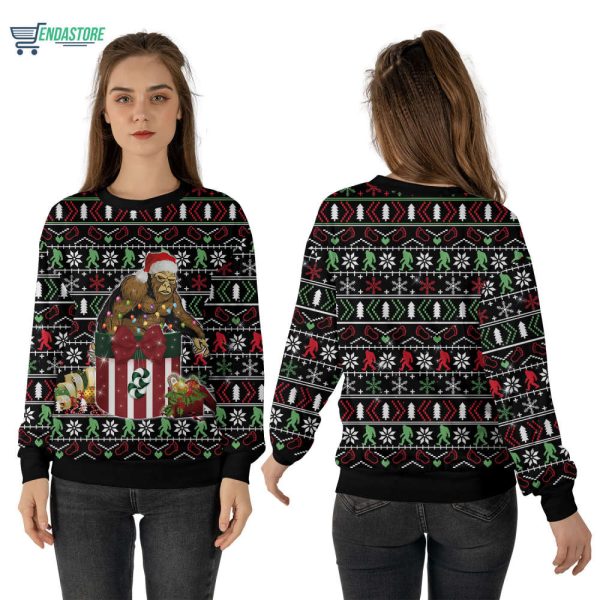 Bigfoot Christmas Sweater, Ugly Christmas Sweater Gift For Men And Women