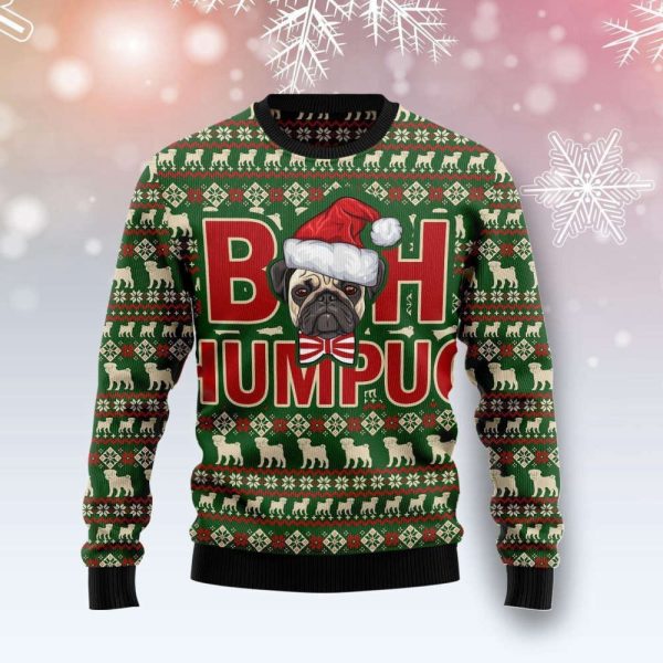 The Pug Bah Humpug Ugly Christmas Sweater, Christmas Gift For Men And Women