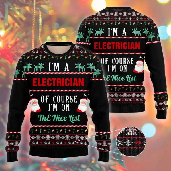 I Am A Electician Ugly Christmas Sweater, Christmas Gift For Men And Women
