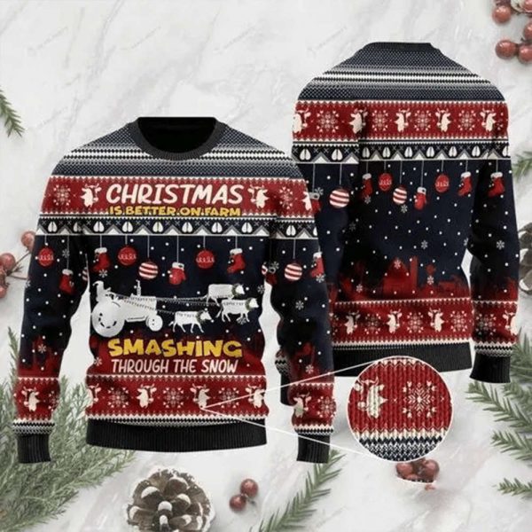 Christmas Is Better On Farm Ugly Christmas Sweater, Gift For Christmas