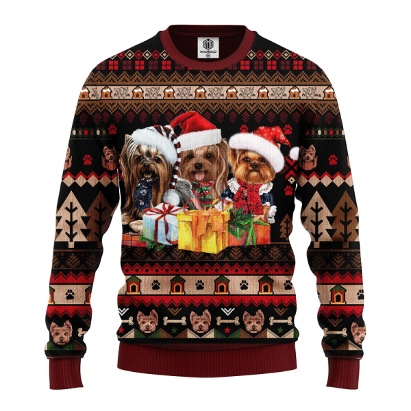 Animal Yorkshire Ugly Christmas Sweater, Christmas Gift For Men And Women