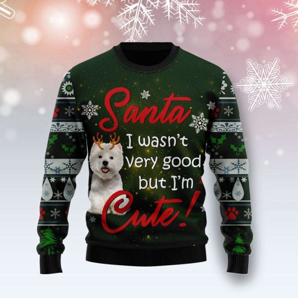 West Highland White Terrier I’M Cute Ugly Christmas Sweater, Gift For Christmas