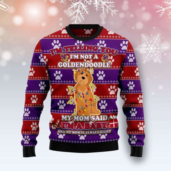 Goldendoodle Baby Christmas Ugly Christmas Sweater, Gift For Christmas