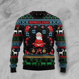 Namasleigh Ugly Christmas Sweater, Christmas Gift…