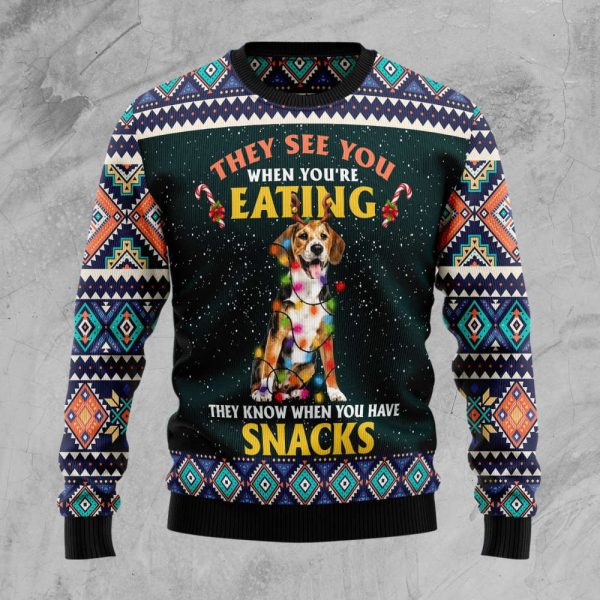 Beagle Snack Ugly Christmas Sweater, Christmas Gift For Men And Women