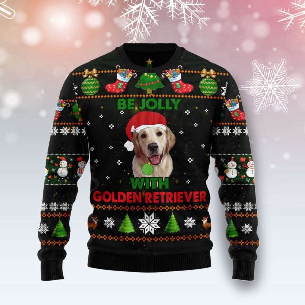 Golden Retriever Be Jolly Ugly Christmas Sweater, Gift For Christmas