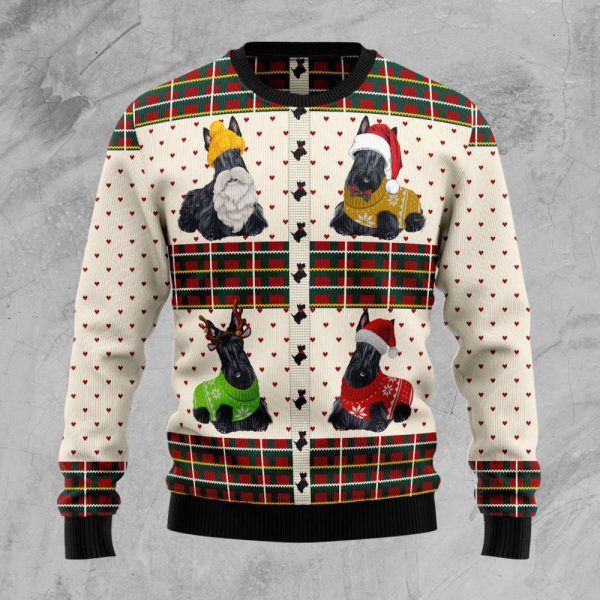 Scottish Terriers Xmas Ugly Christmas Sweater, Christmas Gift For Men And Women