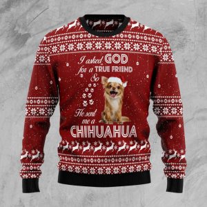 Chihuahua True Friend Ugly Christmas Sweater,…