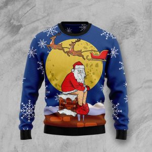 Funny Santa Xmas Ugly Christmas Sweater,…