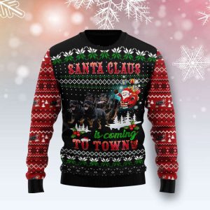 Rottweiler Town Christmas Ugly Christmas Sweater,…