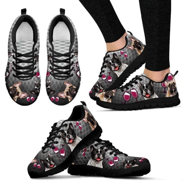 Funny Frenchie Sneakers Walking Running Lightweight Casual Shoes For Men And Women