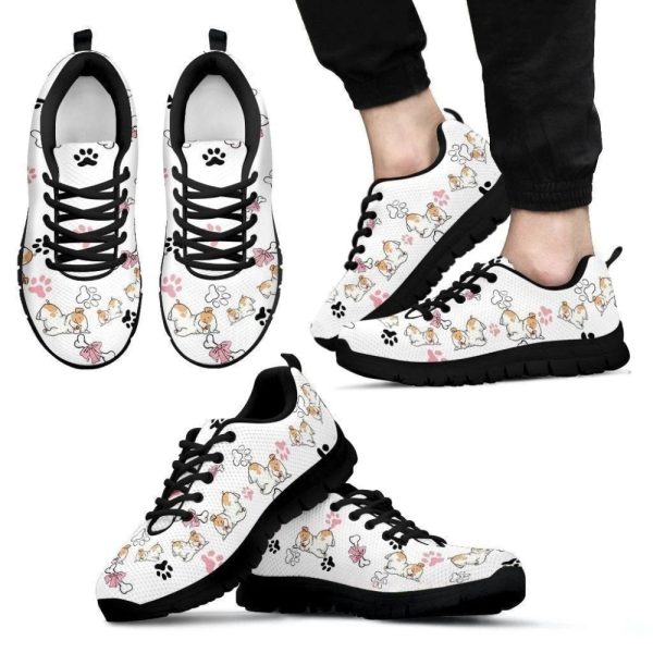 Cute Pattern Pit Bull Sneakers Walking Running Lightweight Casual Shoes For Men And Women