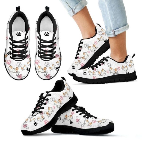 Cute Pattern Pit Bull Sneakers Walking Running Lightweight Casual Shoes For Men And Women