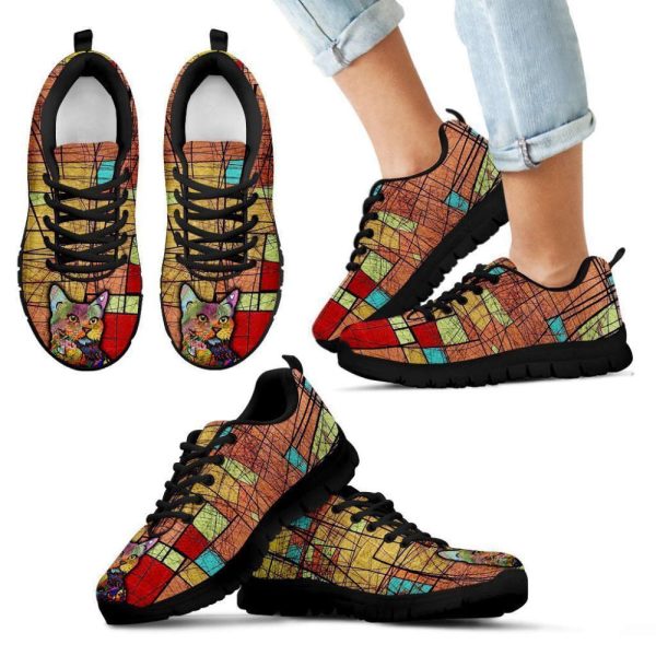 Colorful cat Kid’s Sneakers Walking Running Lightweight Casual Shoes For Men And Women