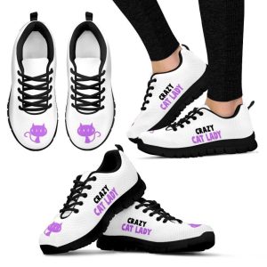 Crazy Cat Lady Women’s Sneakers Walking…