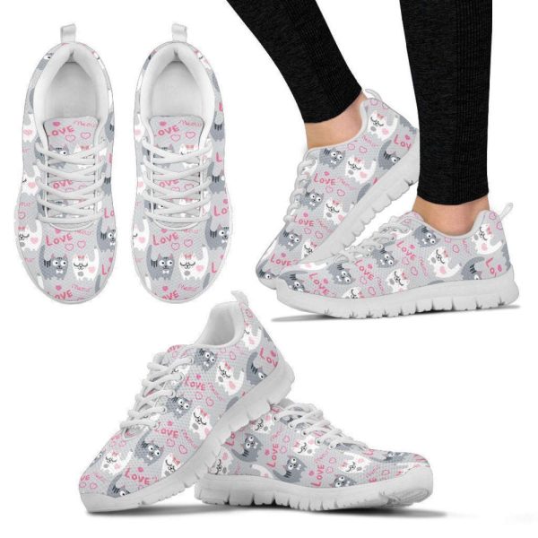 Love Meow Cat Women’s Sneakers Walking Running Lightweight Casual Shoes For Men And Women