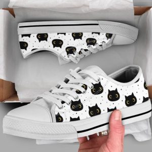 Black Cats Shoes, Cat Sneakers, Low…