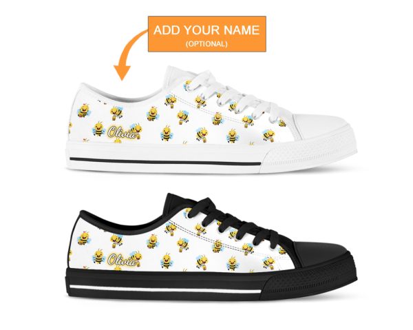 Honey Bee Shoes, Bee Sneakers, Low Top Shoes For Men And Women