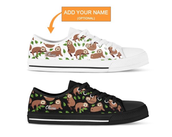 Sloth Casual Shoes, Sloth Sneakers, Low Top Shoes For Men And Women