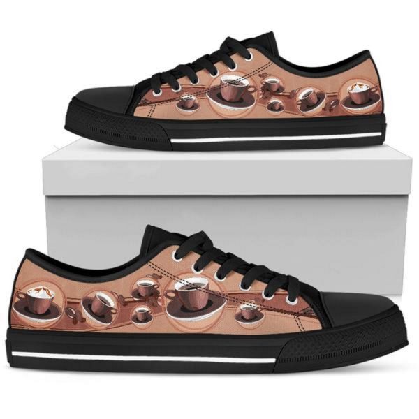 Coffee Sneaker, Coffee Shoes, Womens Sneakers, Low Top Shoes For Coffee Lover