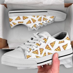 Pizza Printed Shoes, Pizza Sneakers Low…