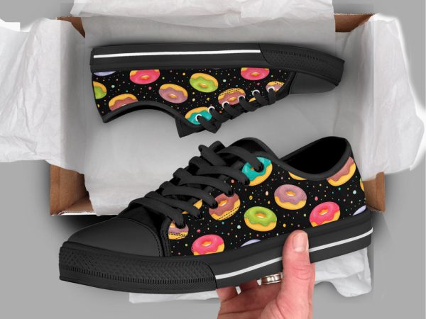 Donut Lover Shoes, Donut Sneakers, Low Top Shoes For Donut Lover Gifts