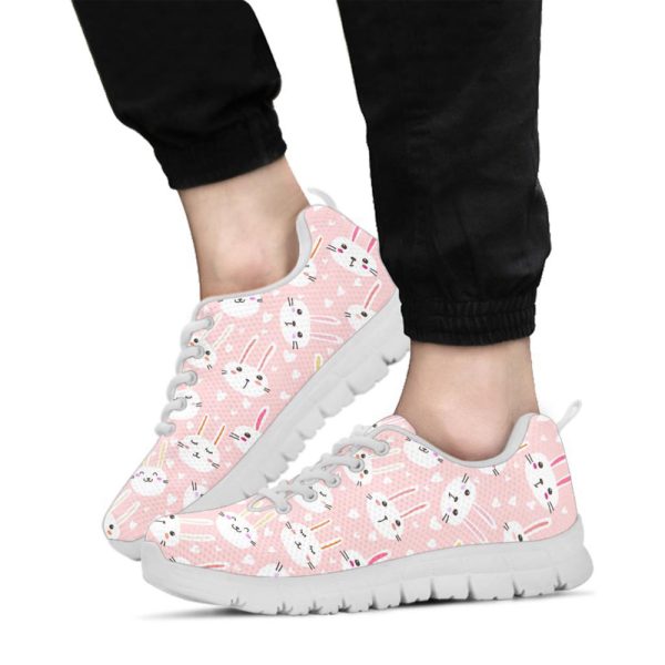 Cute Bunny Pink Sneakers, Birthday Gifts Unisex Cute Shoes Casual Sneakers