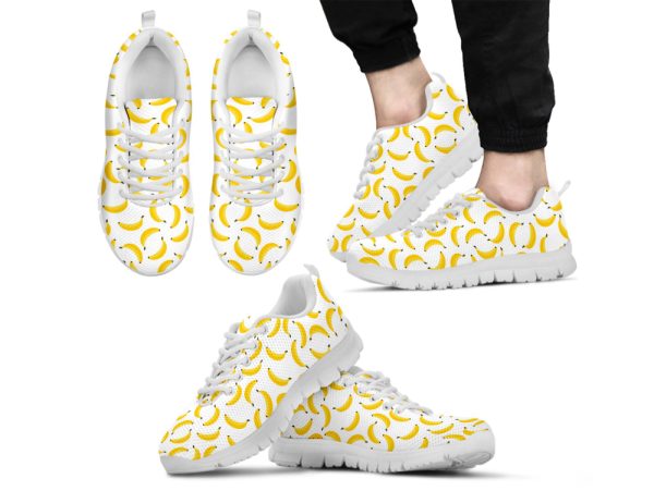 Banana Lover Shoes Custom Name Shoes Banana Print Running Sneakers For Women