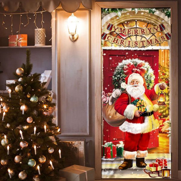 Santa Claus Christmas Door cover Home Decor – Christmas Gift For Friends