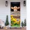 Cow Sunflower Door Cover – Xmas Gifts For Pet Lovers – Christmas Gift For Friends