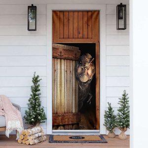 T-Rex Vintage Wood Door Cover –…