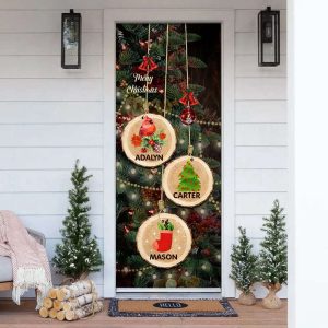 Personalized Family Christmas Tree Door Cover…