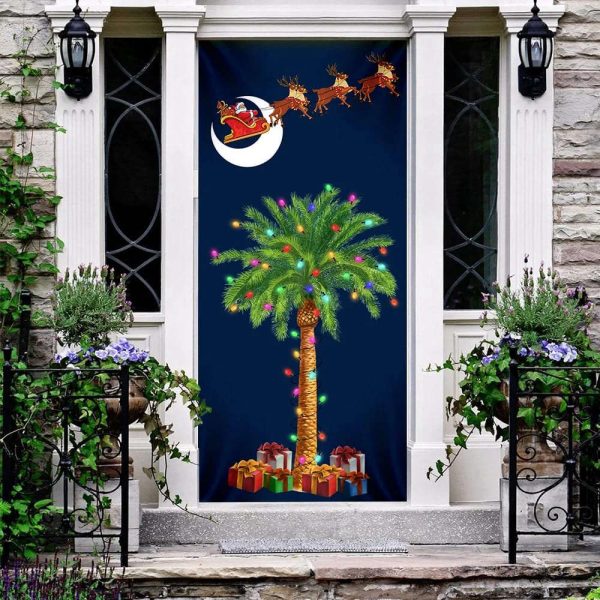 South Carolina Christmas Door Cover – Slim Tree Door Cover – Christmas Outdoor Decoration