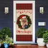 Merry Christmas Golden Retriever Door Cover – Christmas Outdoor Decoration