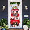 Pugs Christmas Bus Door Cover – Christmas Outdoor Decoration