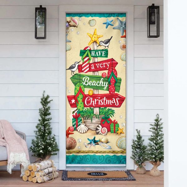 Have A Very Beachy Christmas Door Cover – Christmas Outdoor Decoration