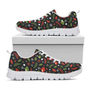 Christmas Decorations Pattern Print White Running Shoes, Gift For Men And Women